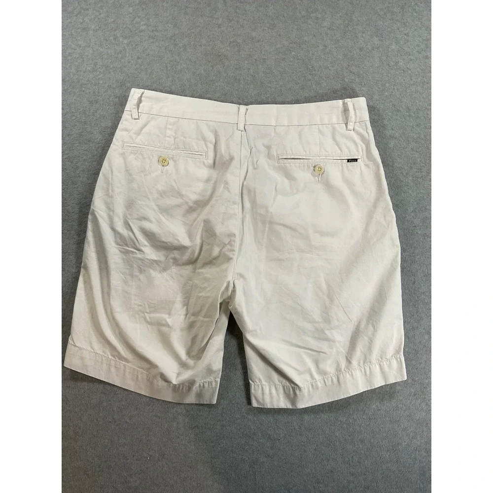 Polo Ralph Lauren Classic Fit Chino Shorts Mens 32 White Cotton 9 Inseam 2413